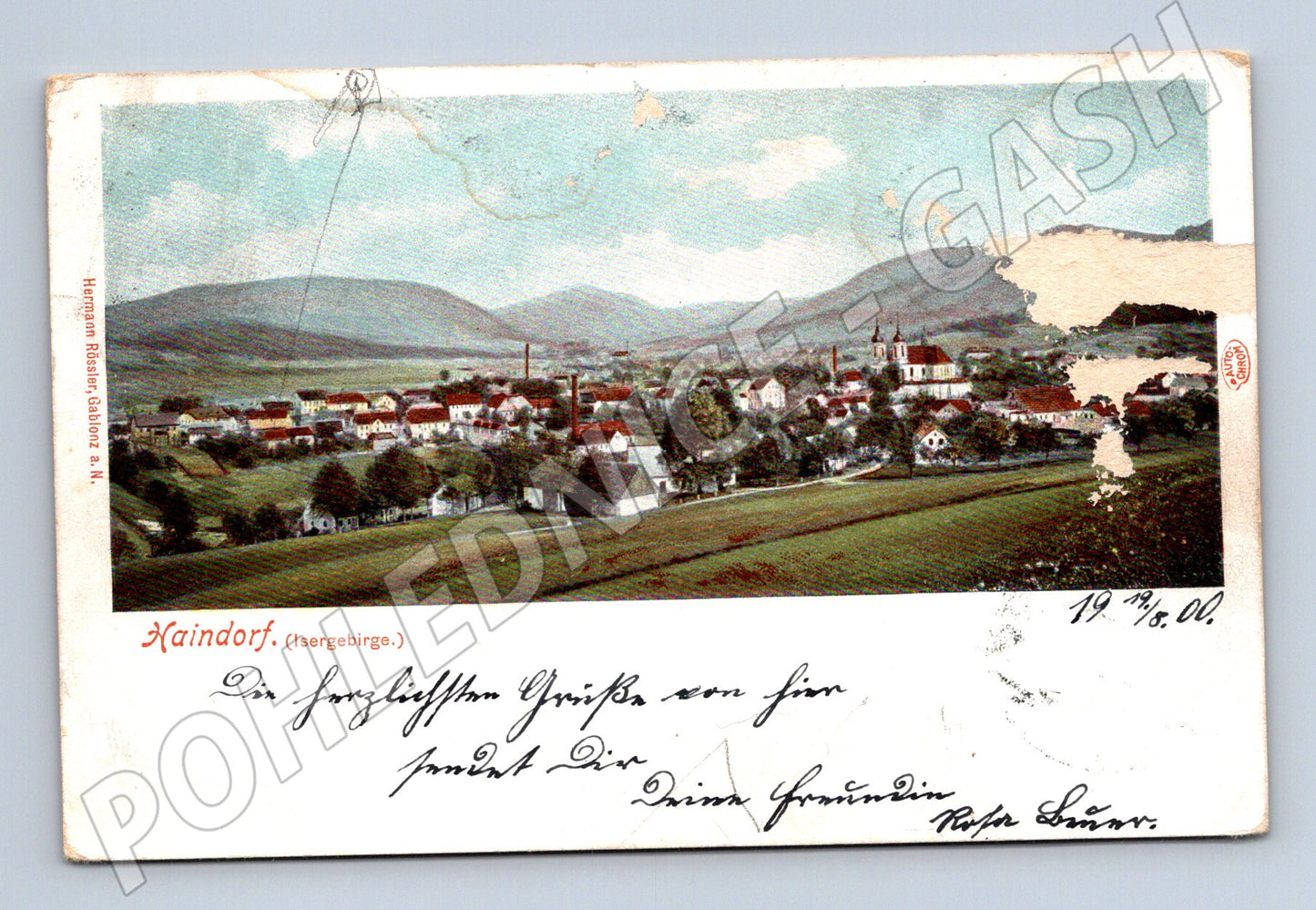 Pohlednice Hejnice 1900 malý formát (M5323)