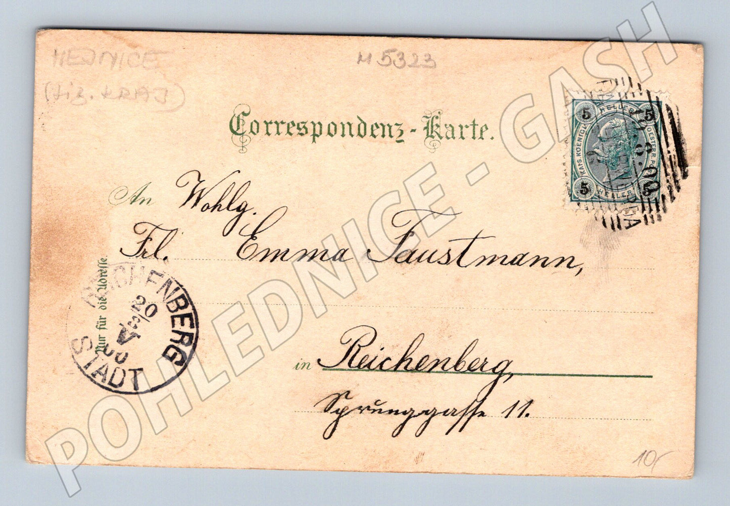 Pohlednice Hejnice 1900 malý formát (M5323)