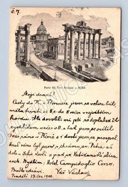 Pohlednice Řím 1900 Foro Romano (M5336)