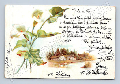 Postcard Bohemia Moravia 1900 countryside (M5337)