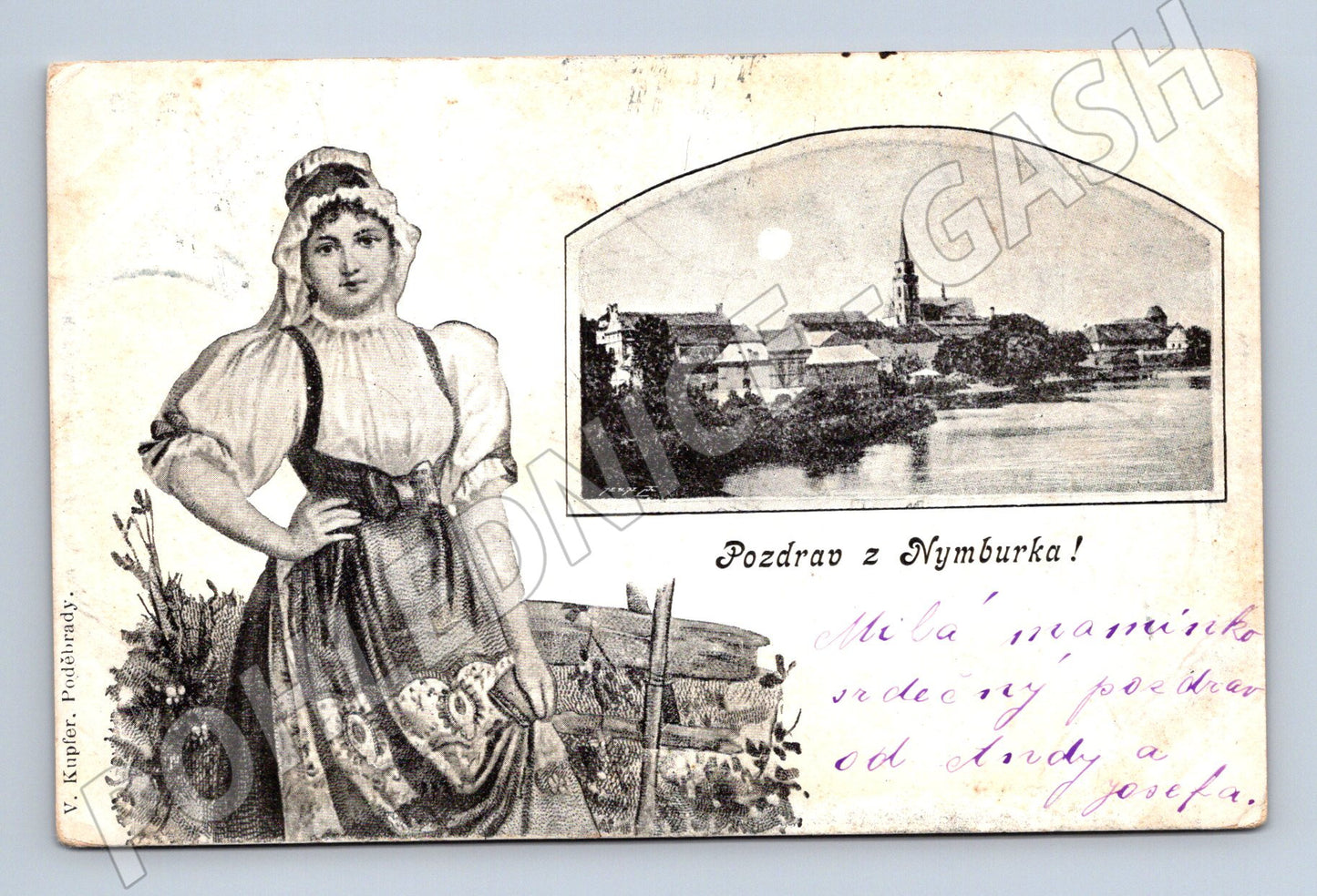 Pohlednice Nymburk etnografická 1904 (M5339)