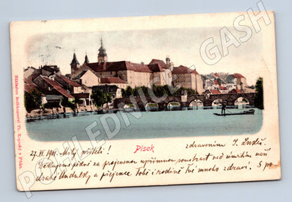 Pohlednice Písek Kamenný most 1901 (M5340)