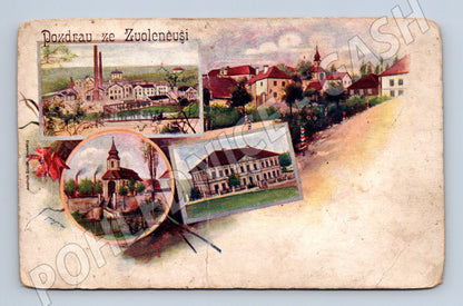 Postcard Zvoleněves multiple shots (M5342)
