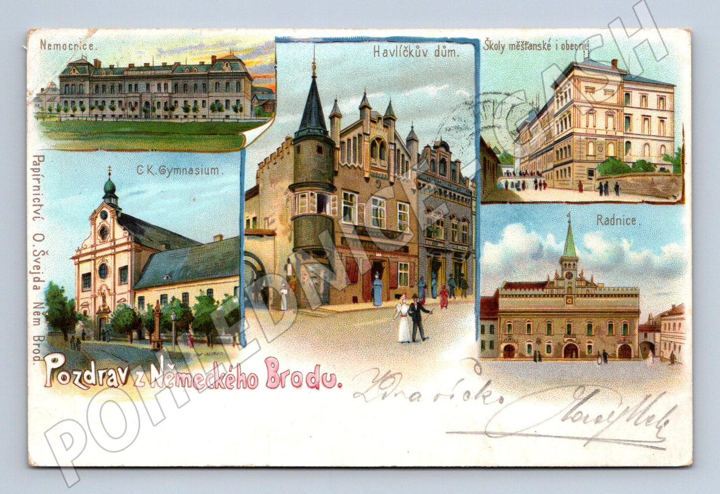 Postcard Německý Brod historical (M5343)