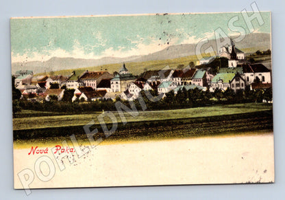 Pohlednice Nová Paka kolorovaná 1950 (M5346)