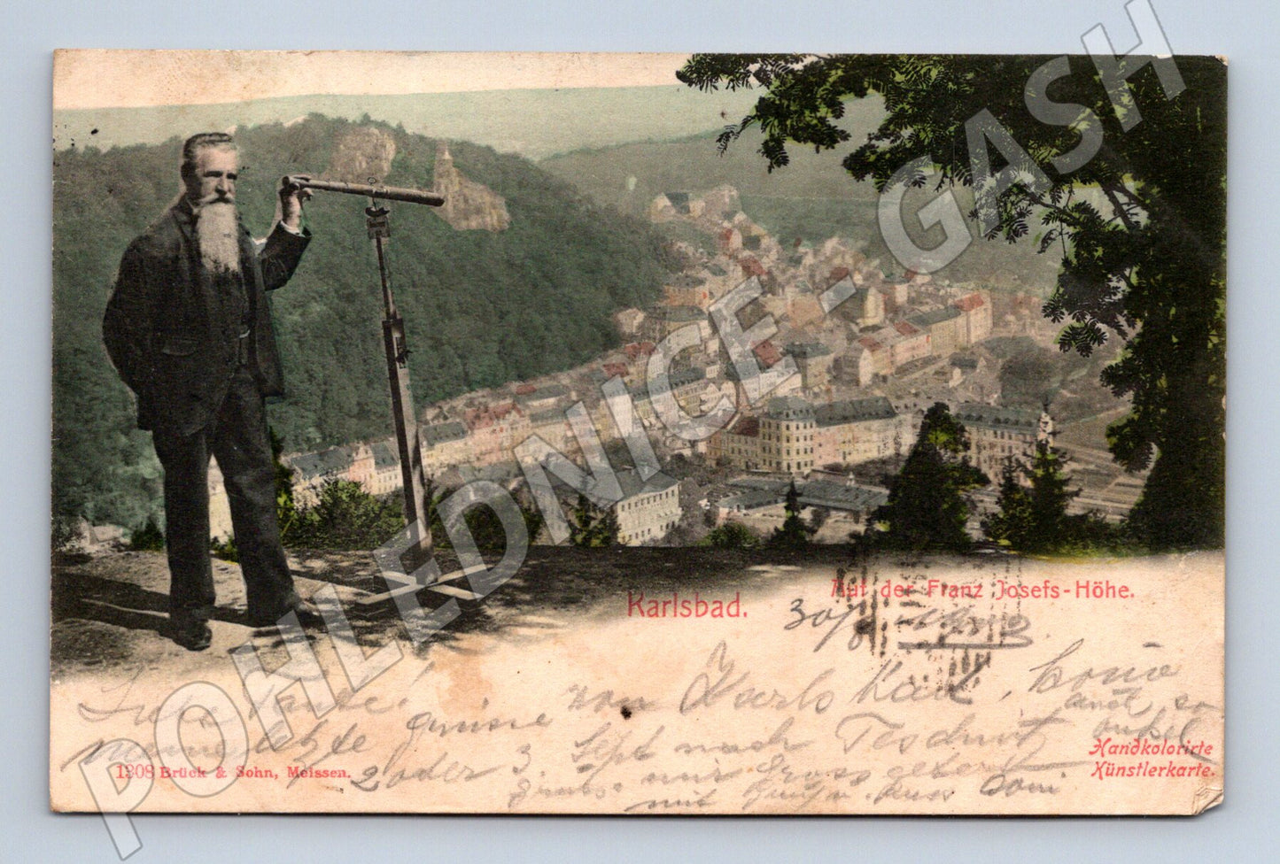 Pohlednice Karlovy Vary Franz Josefs Höhe 1902 (M5353)