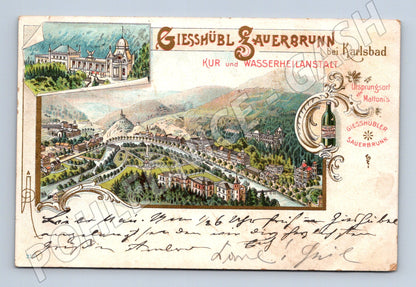 Postcard Giesshübl Sauerbrunn Karlovy Vary (M5354)