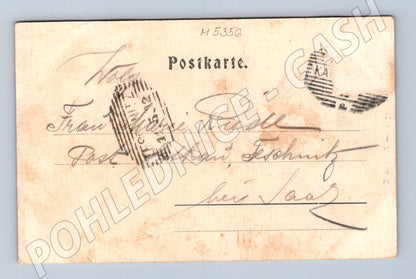 Postcard Karlovy Vary Marktplatz historical (M5356)