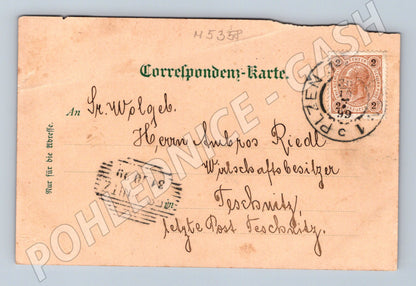 Postcard Pilsen Hotel Waldek 1899 (M5358)