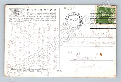 Pohlednice IX slet Praha 1932 koně originál (M5377)