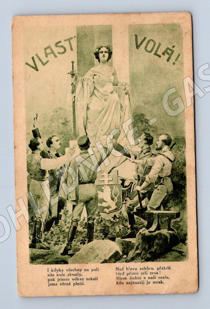 Pohlednice vlastenecká Vlast volá ČR (M5379)