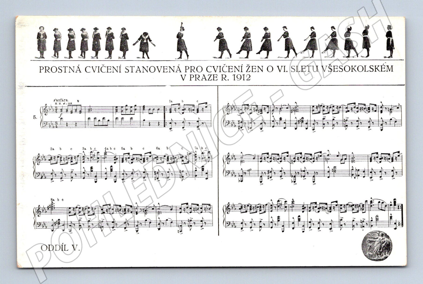 Pohlednice VI slet Praha 1912 ženy (M5385)