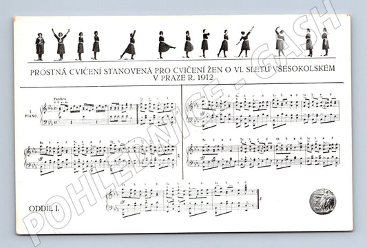 Pohlednice Sokol VI slet Praha 1912 ženy (M5386)