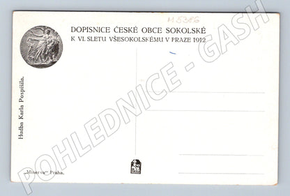 Pohlednice Sokol VI slet Praha 1912 ženy (M5386)