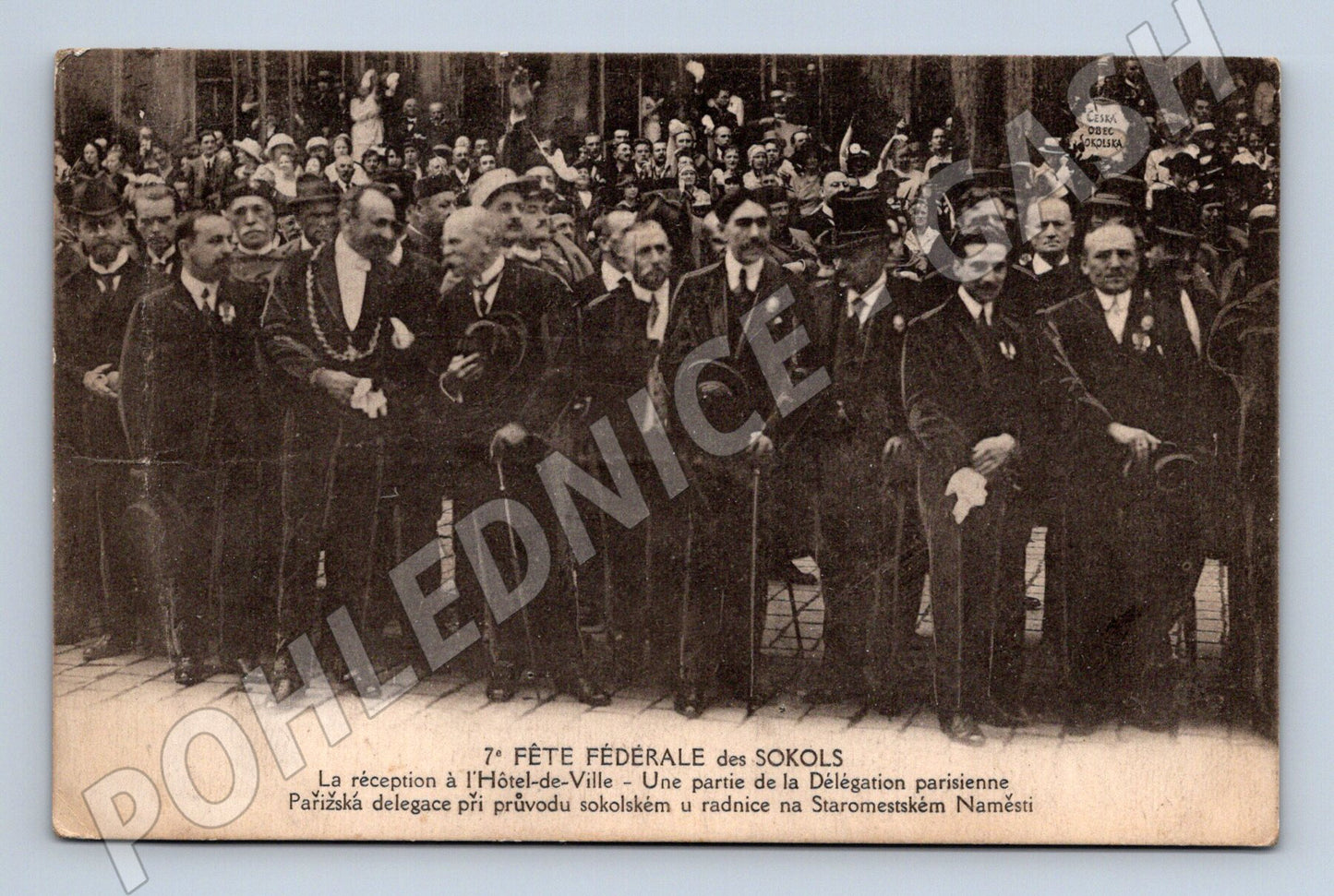 Pohlednice Sokolský průvod Staroměstské náměstí Praha (M5396)
