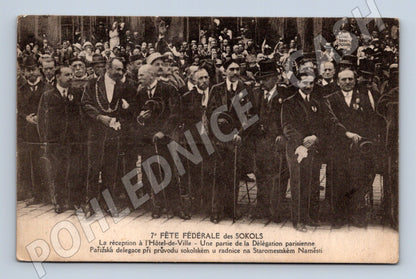 Pohlednice Sokolský průvod Staroměstské náměstí Praha (M5396)