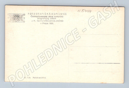 Pohlednice IX slet Praha 1932 Tyršův sen motiv (M5404)