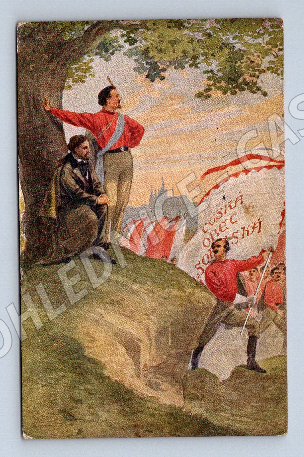 Pohlednice Sokolové barikáda ČSR prošlá (M5408)