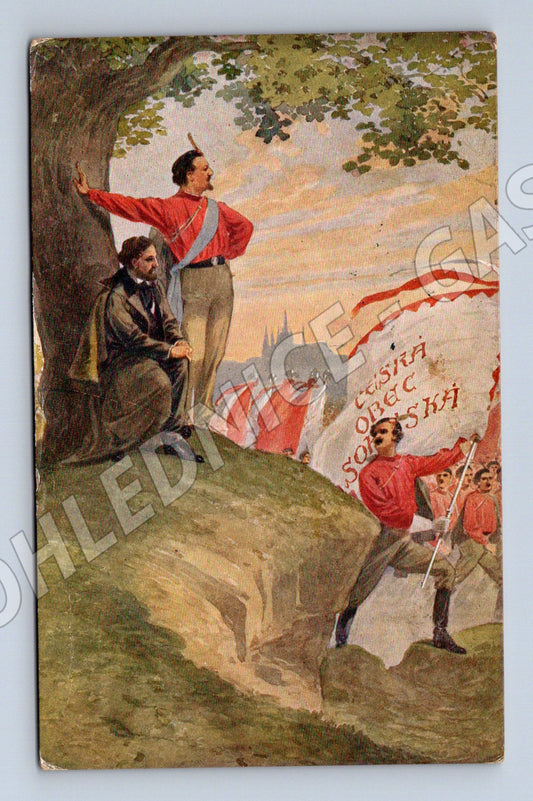 Pohlednice Sokolové barikáda ČSR prošlá (M5408)