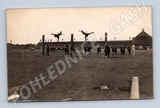 Pohlednice Sokolský slet sportovní vystoupení Praha (M5410)