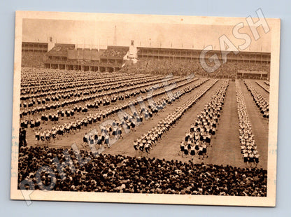 Pohlednice slet Praha 1938 ženy razítka (M5414)