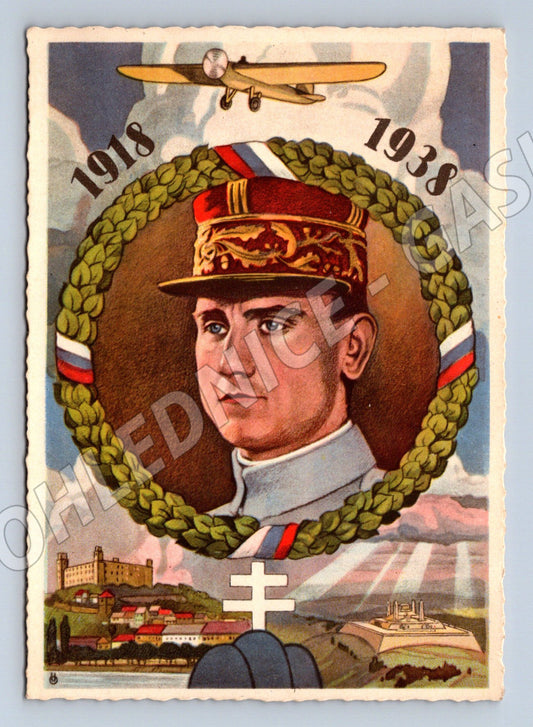 Pohlednice 20 výročí ČSR 1918 1938 letectví Ušák (M5416)