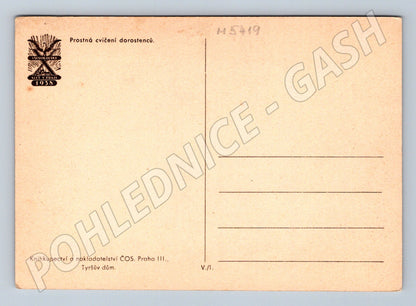Pohlednice XI slet 1938 dorostenci prostná (M5419)