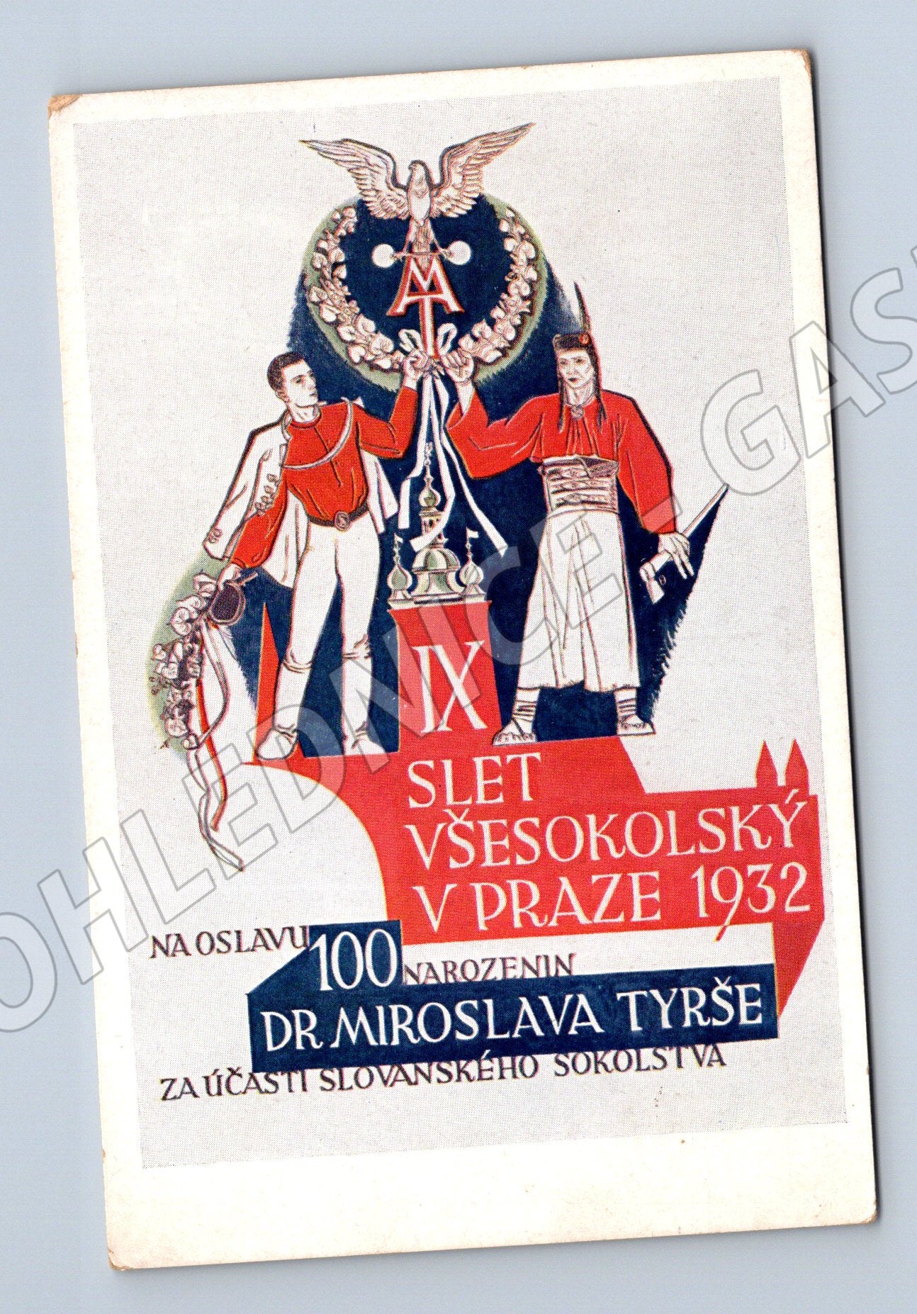 Pohlednice IX slet 1932 100 let Tyrš originál (M5424)