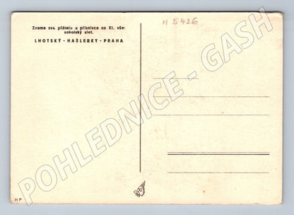 Pohlednice XI slet Praha 1948 originál (M5426)