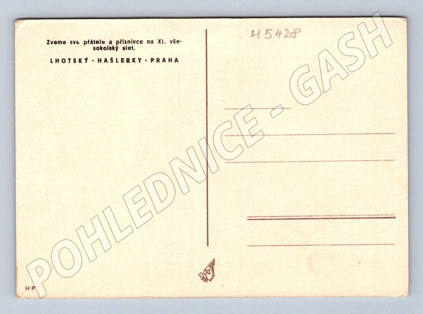 Pohlednice XI slet Praha 1948 varianta (M5428)