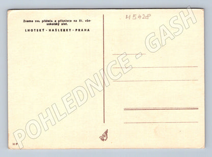 Pohlednice XI slet Praha 1948 varianta (M5428)