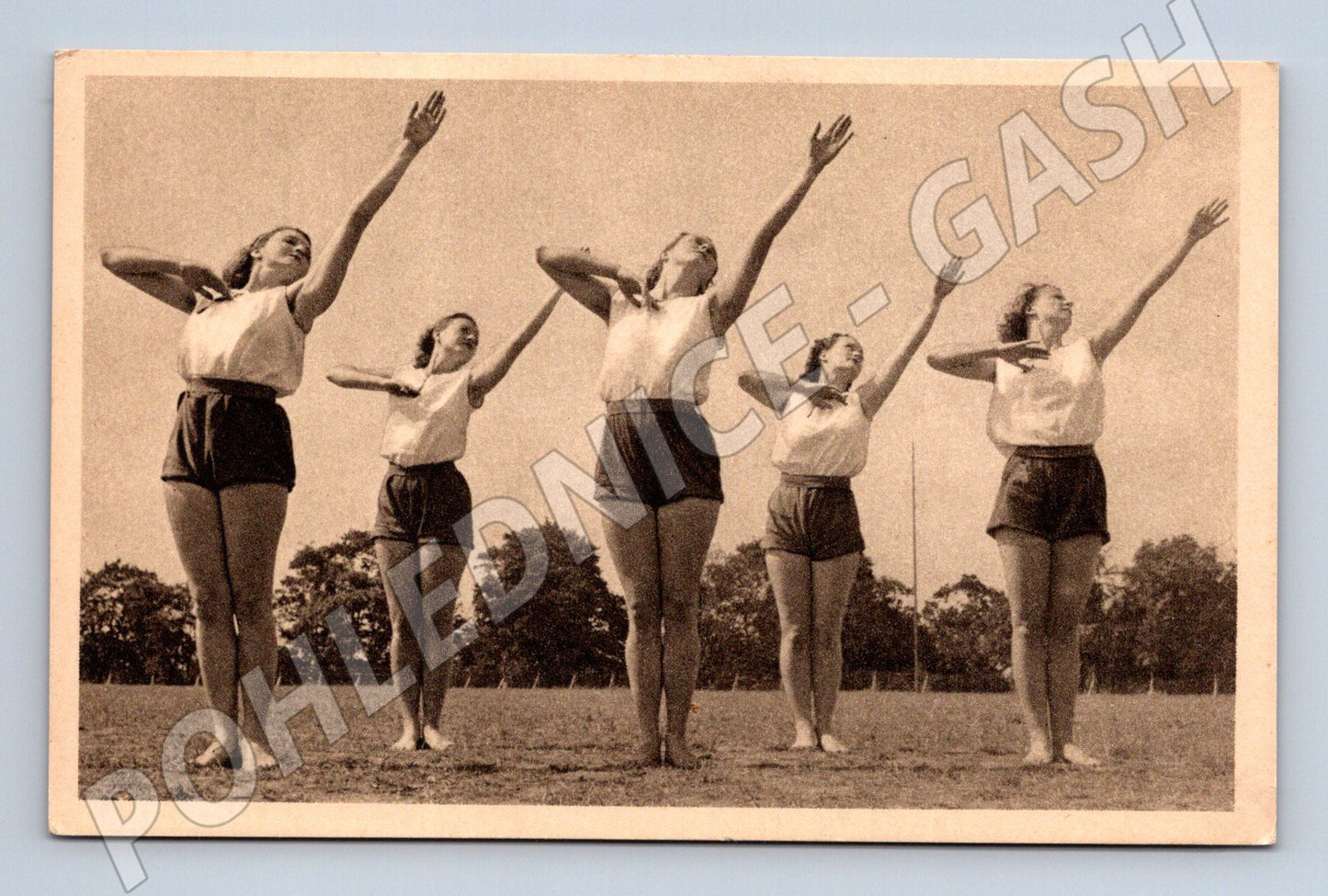 Pohlednice XI slet Sokol prostná ženy Khel (M5432)