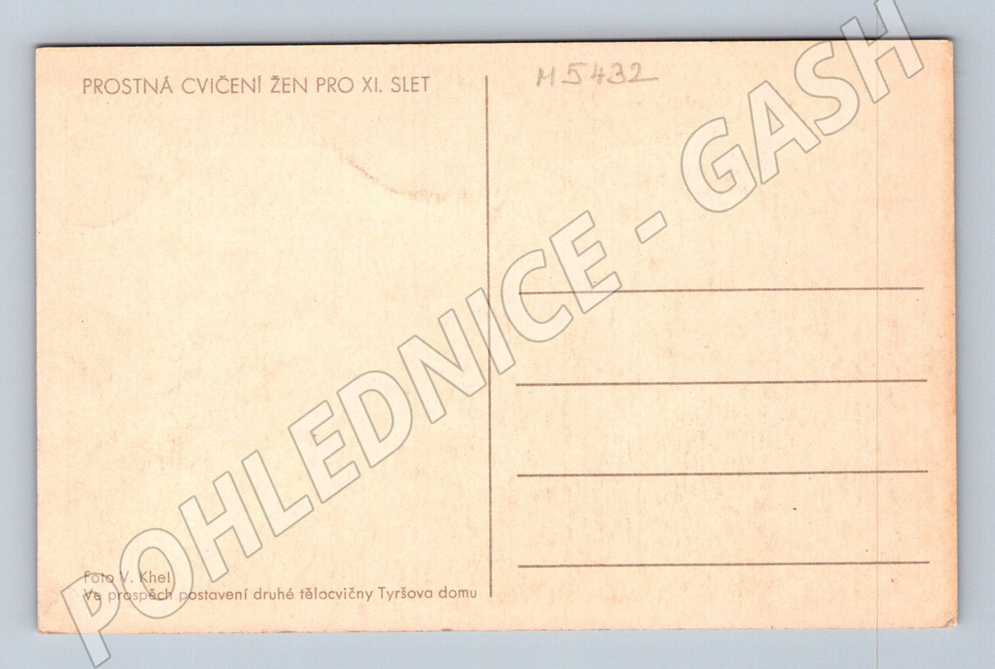 Pohlednice XI slet Sokol prostná ženy Khel (M5432)