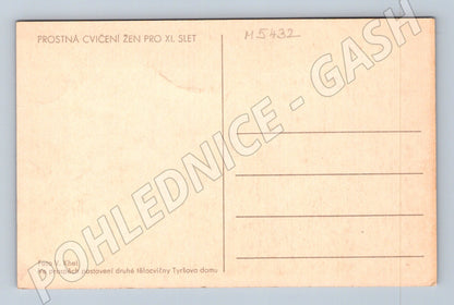 Pohlednice XI slet Sokol prostná ženy Khel (M5432)