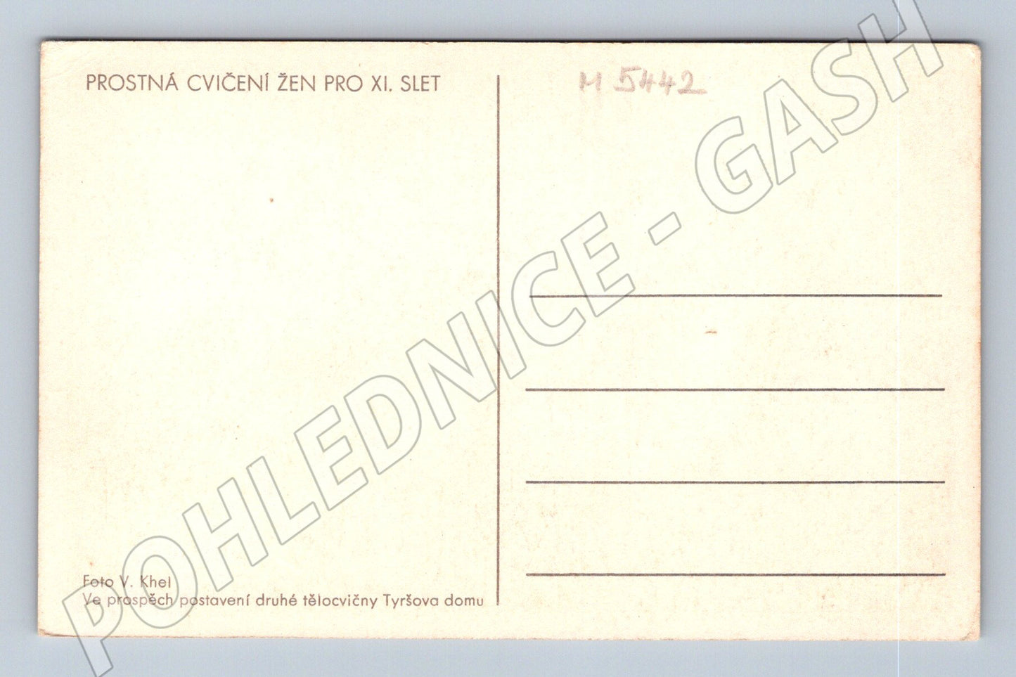Pohlednice XI slet prostná ženy V Khel (M5442)