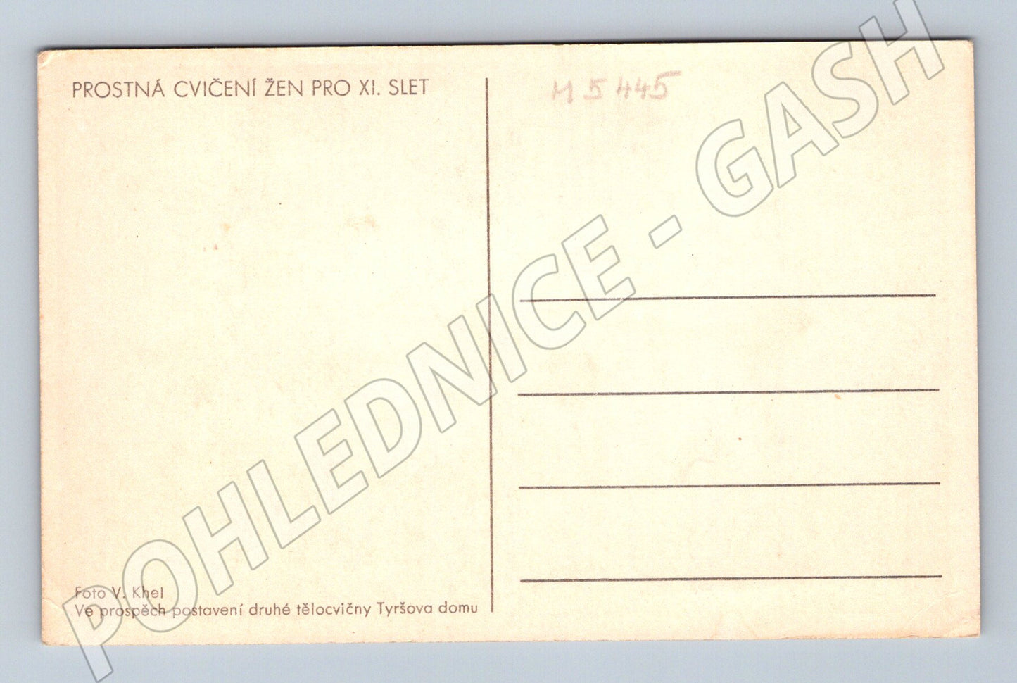 Pohlednice XI slet ženy Khel gymnastika (M5445)