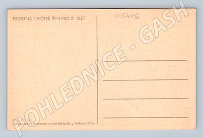 Pohlednice XI slet ženy cca 1948 Sokol (M5446)