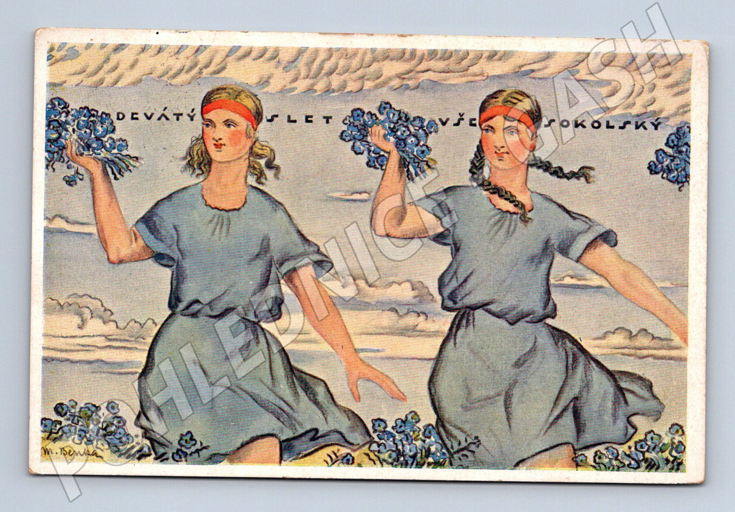 Pohlednice IX slet Praha 1932 Benka zaslaná (M5450)