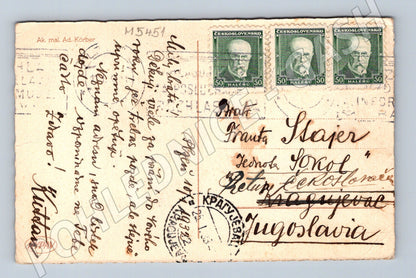 Pohlednice ČSR 1932 vlastenecký motiv Masaryk (M5451)