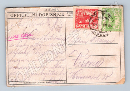Pohlednice ČSR národní motivy cenzura Slavia (M5453)