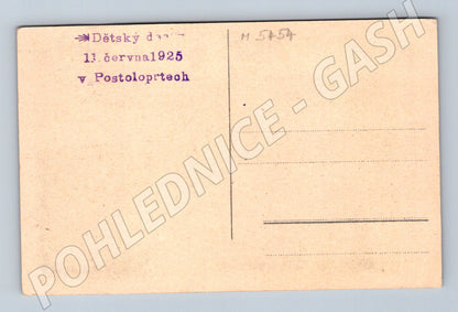 Pohlednice Dětský den Postoloprty 1925 mládež (M5454)