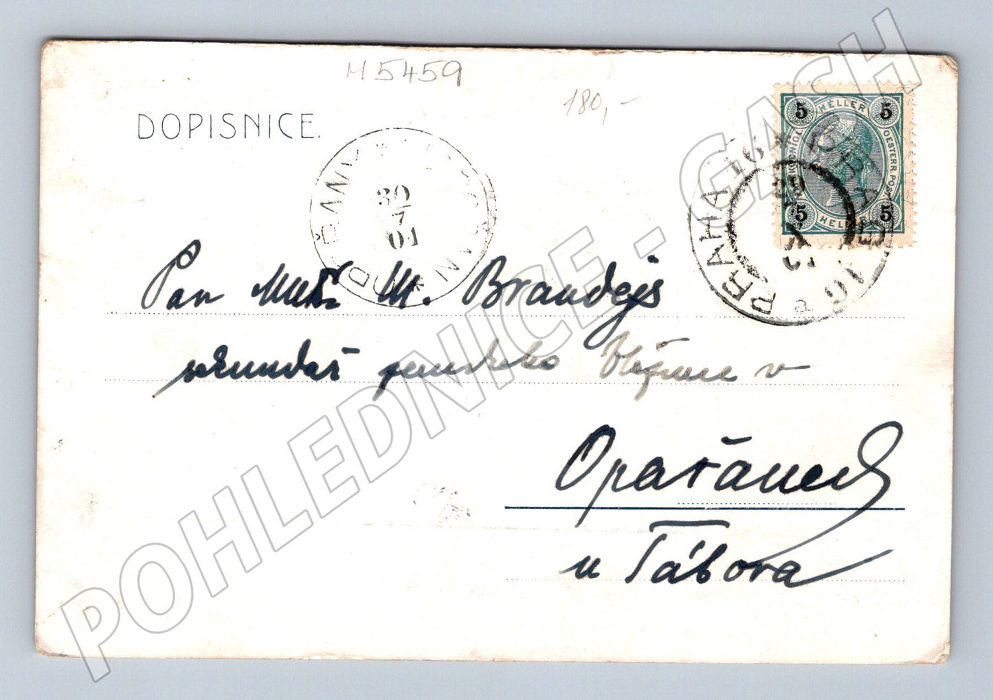 Pohlednice IV slet Praha 1907 prošlá (M5459)