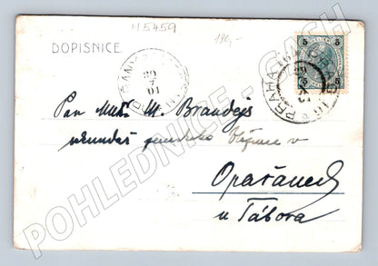 Pohlednice IV slet Praha 1907 prošlá (M5459)