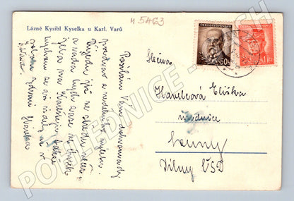 Postcard Kysibl Spa Kyselka near Karlovy Vary (M5463)