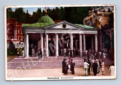 Postcard Marianske Lazne Cross Spring 1930 (M5468)