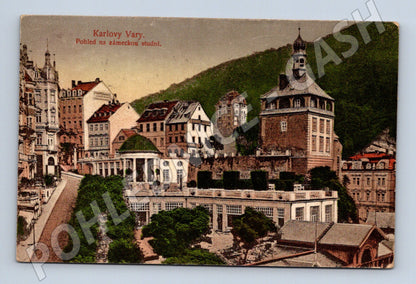 Postcard Karlovy Vary Castle Well 1912 (M5474)