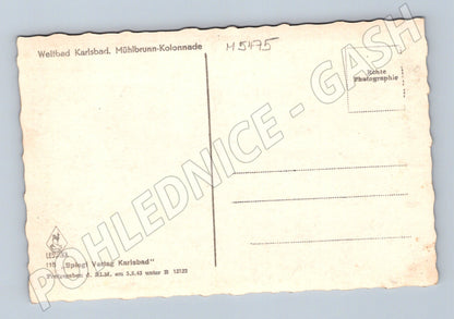 Postcard Karlovy Vary Mill Colonnade 1943 (M5475)