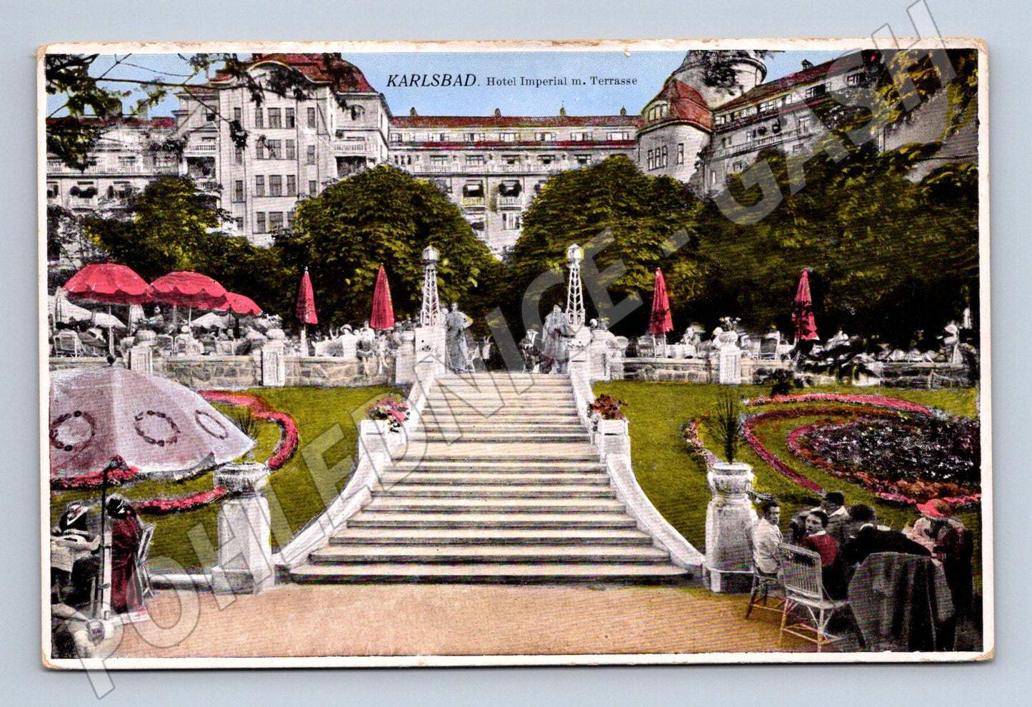 Postcard Karlovy Vary Hotel Imperial historical (M5477)