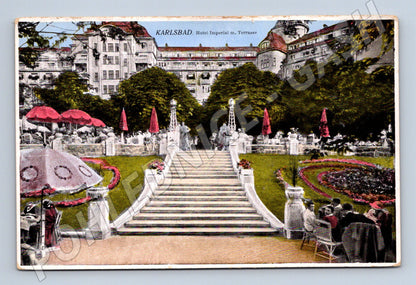 Postcard Karlovy Vary Hotel Imperial historical (M5477)