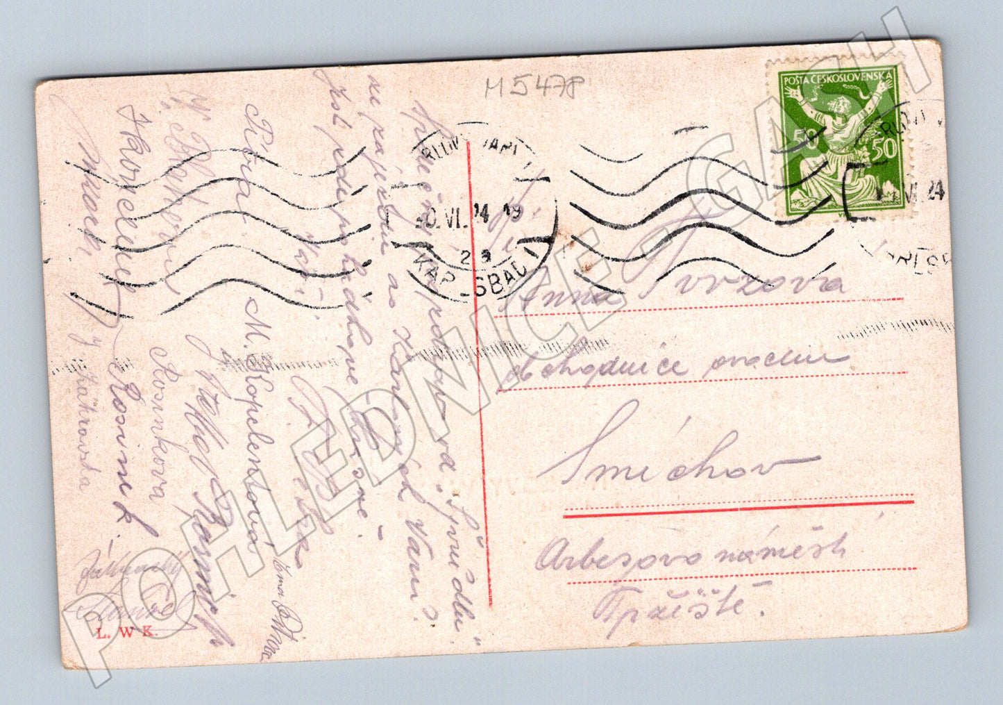 Postcard Karlovy Vary colored multiple shots (M5478)